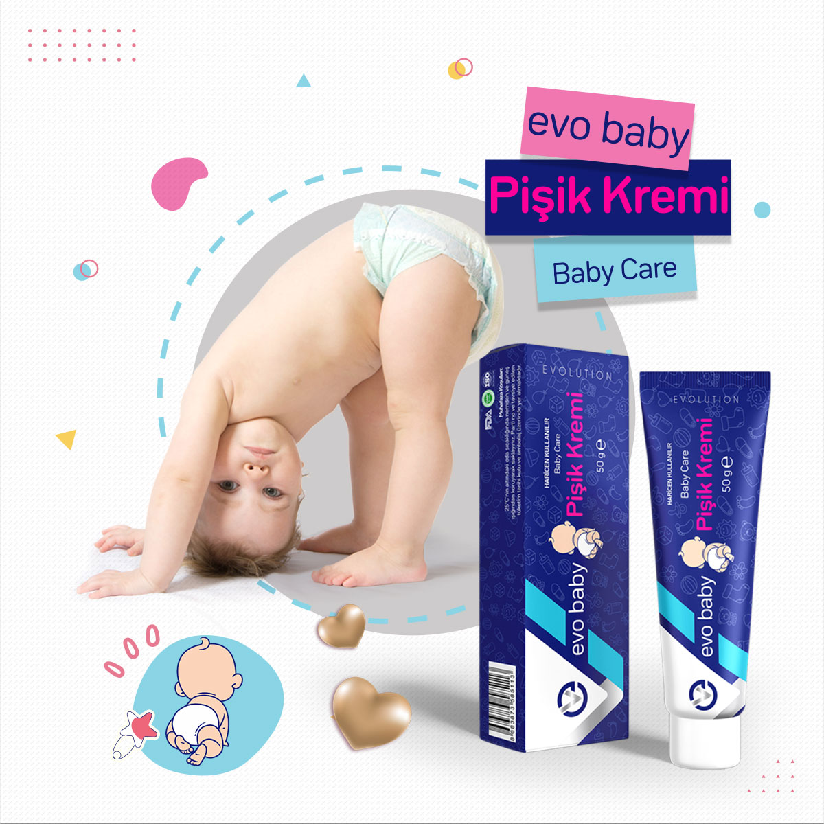 EVOBABY Baby Care Pişik Kremi/50g 553