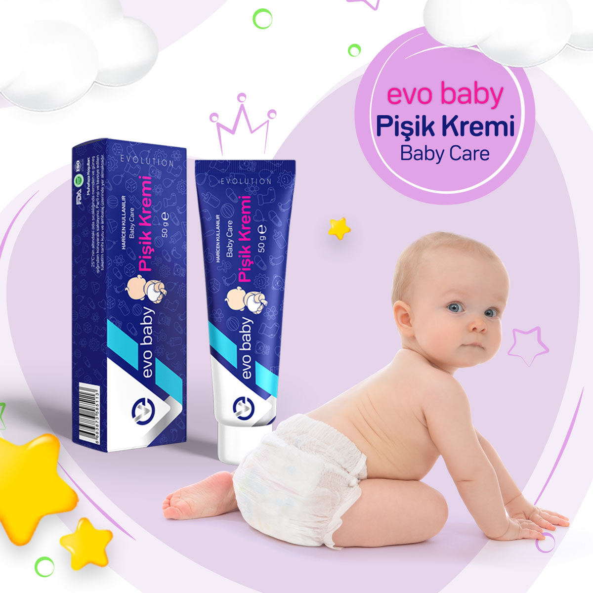 EVOBABY Baby Care Pişik Kremi/50g 554